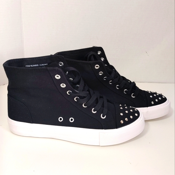studded canvas shoes